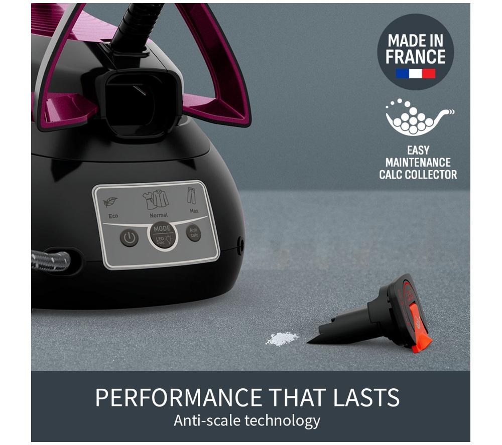 TEFAL Express Vision SV8154 Steam Generator Iron - Black & Purple