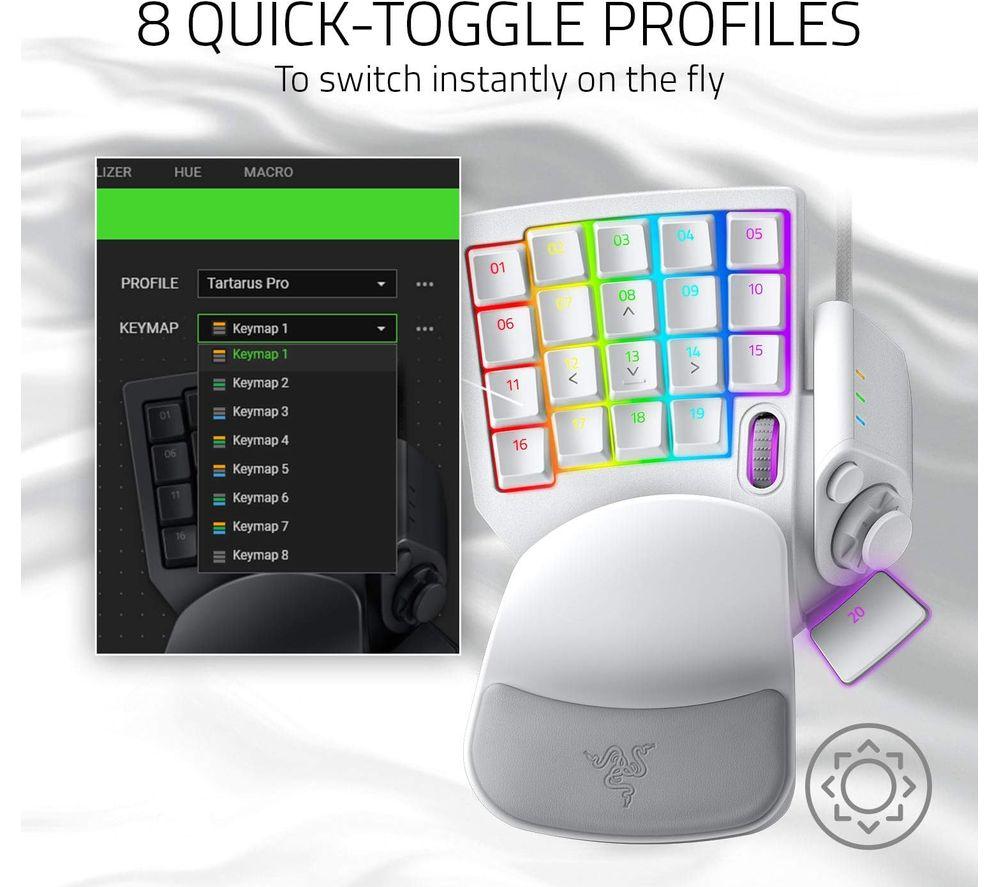 RAZER Tartarus Pro Gaming Keypad - White