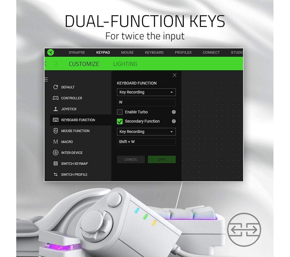 RAZER Tartarus Pro Gaming Keypad - White