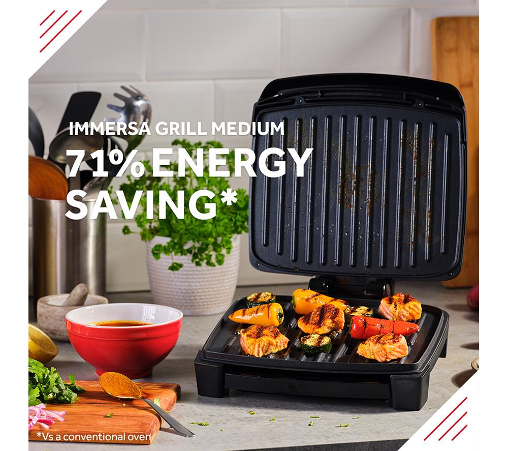 GEORGE FOREMAN Immersa 28310 Medium Health Grill - Black