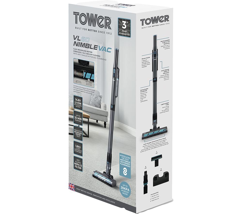 Aspiradora sin cable TOWER VL60 NimbleVac - Negra