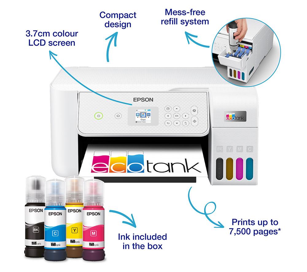Impresora de inyección de tinta inalámbrica todo en uno Epson EcoTank ET-2876