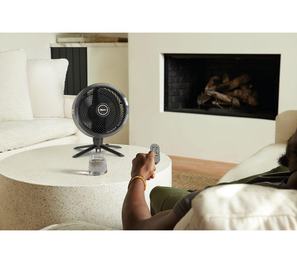 SHARK FlexBreeze FA220UK Portable 11.3" Hybrid Pedestal Fan - Charcoal Black