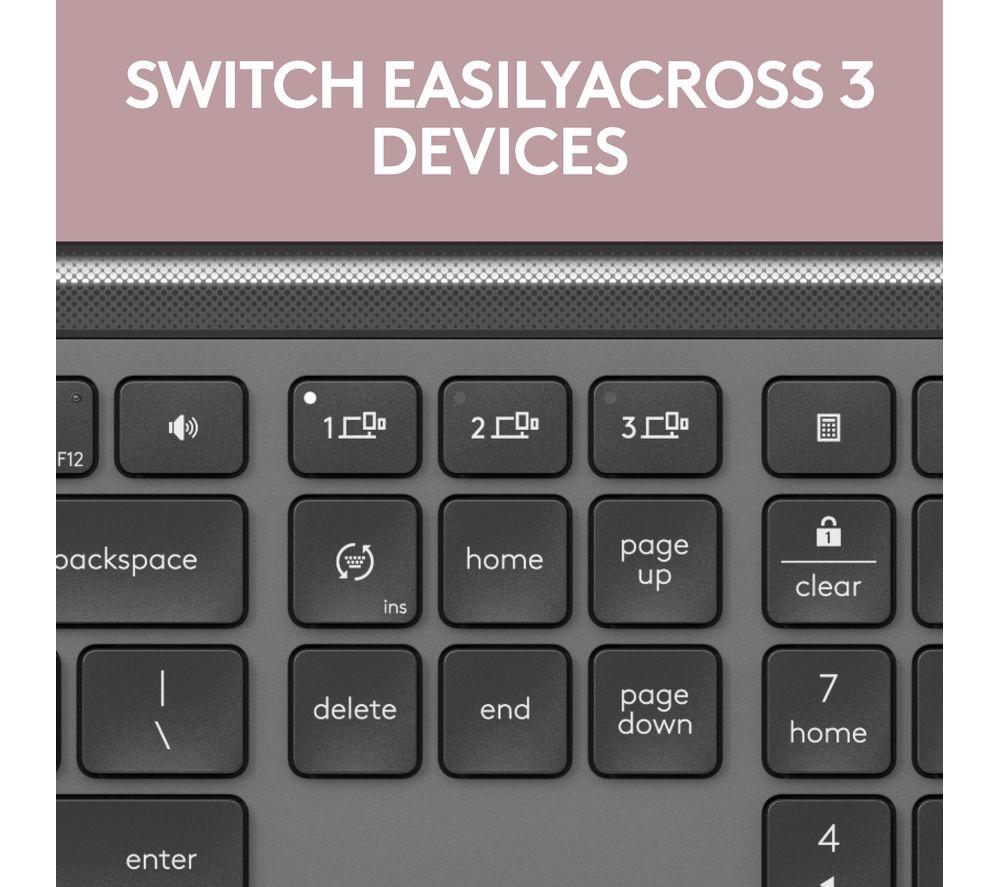 LOGITECH Signature Slim MK950 Wireless Keyboard & Mouse Set - Graphite