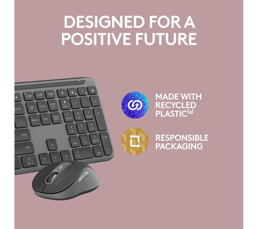 LOGITECH Signature Slim MK950 Wireless Keyboard & Mouse Set - Graphite