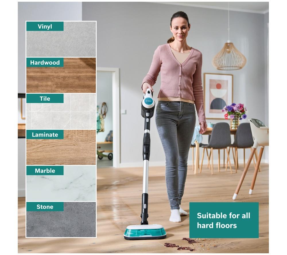 Aspiradora sin cable 2 en 1 BOSCH Unlimited 7 Aqua BCS71HYGGB - Blanco y turquesa