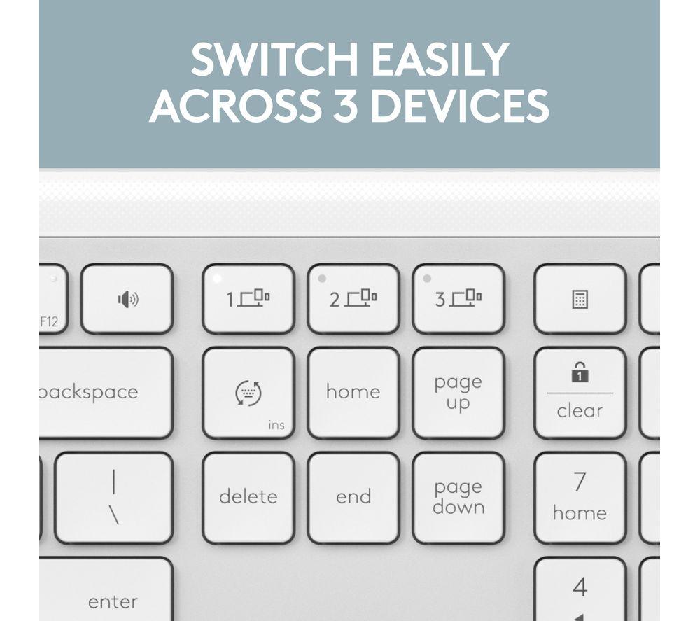 LOGITECH Signature Slim K950 Wireless Keyboard - White