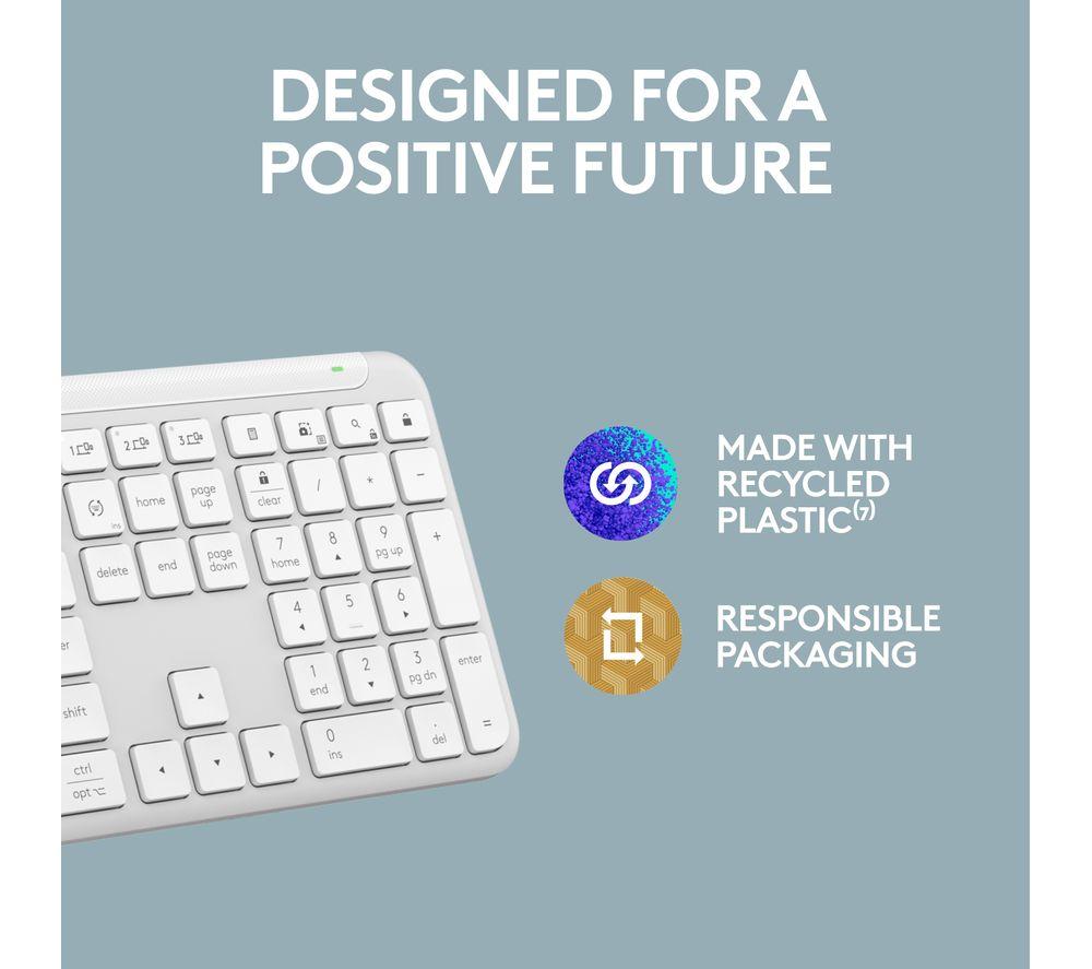 LOGITECH Signature Slim K950 Wireless Keyboard - White