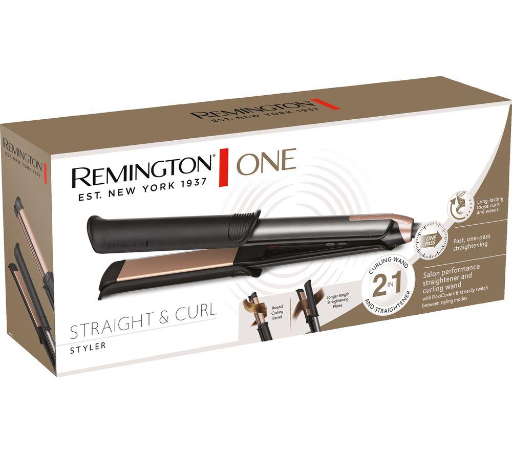 REMINGTON One Straight & Curl Hair Styler - Dark Grey & Copper