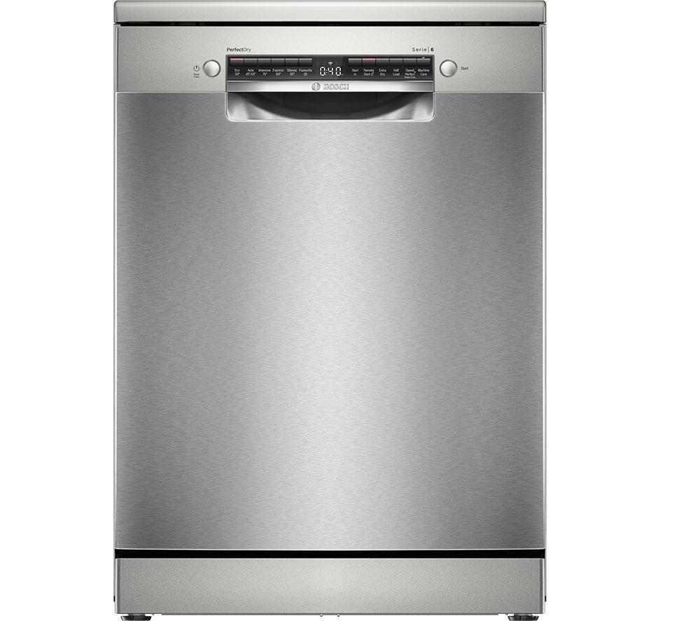 BOSCH Series 6 PerfectDry SMS6ZCI10G Full-size WiFi-enabled Dishwasher - Silver