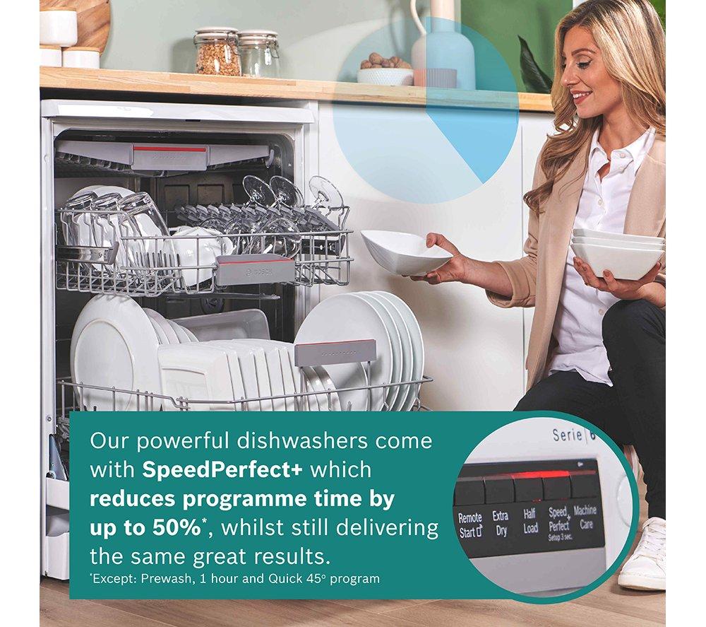 Lavavajillas de tamaño completo con WiFi BOSCH Serie 6 PerfectDry SMS6ZCI10G - Plata
