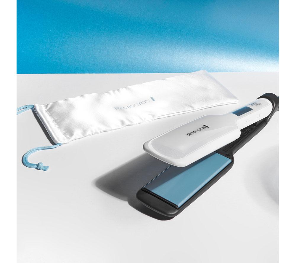 REMINGTON Shine Therapy S8550 Hair Straightener - White & Blue