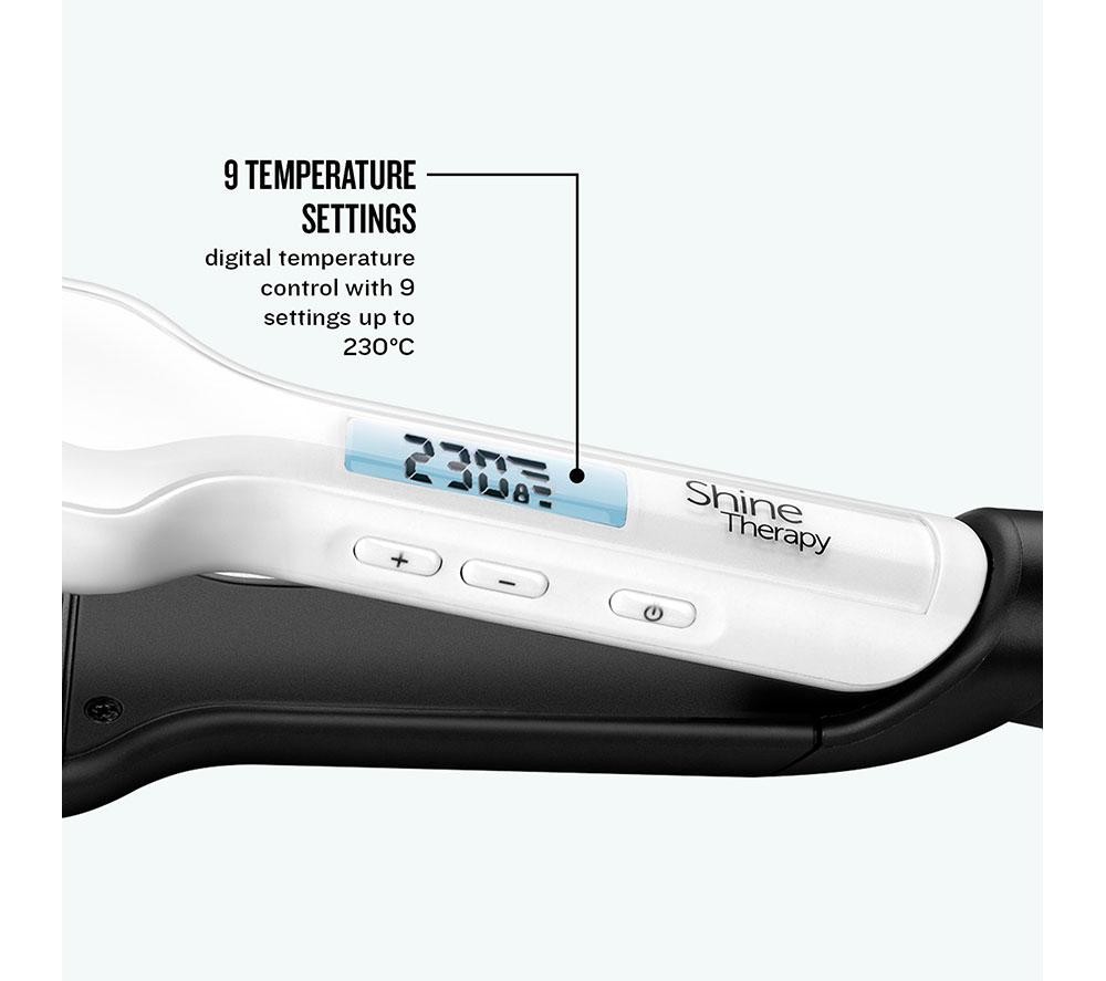 REMINGTON Shine Therapy S8550 Hair Straightener - White & Blue