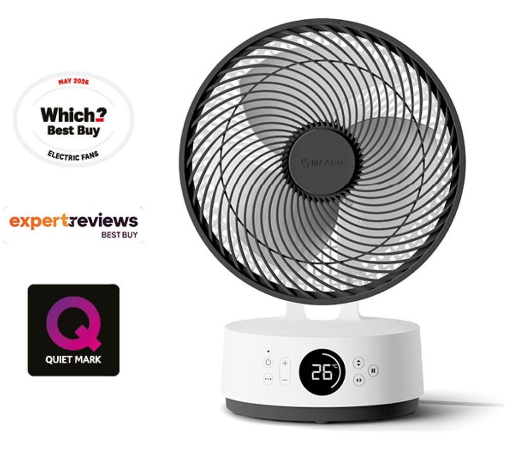 MEACO Sefte 10” Table Air Circulator Fan - White