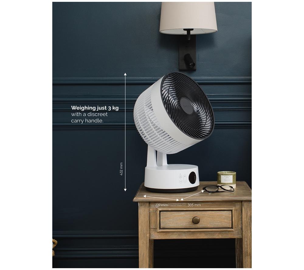 MEACO Sefte 10” Table Air Circulator Fan - White