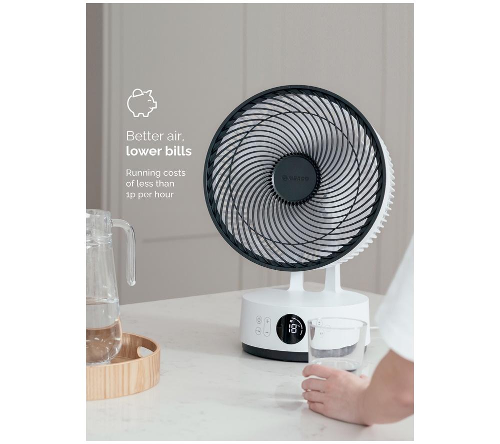 MEACO Sefte 10” Table Air Circulator Fan - White