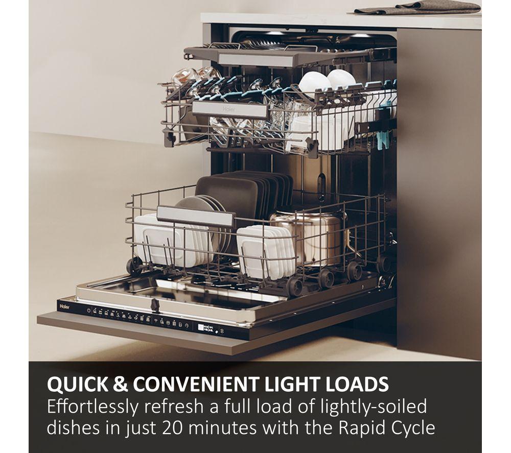 HAIER I Pro Shine 5 XF6B0M3PDA Full-size WiFi-enabled Dishwasher - Graphite