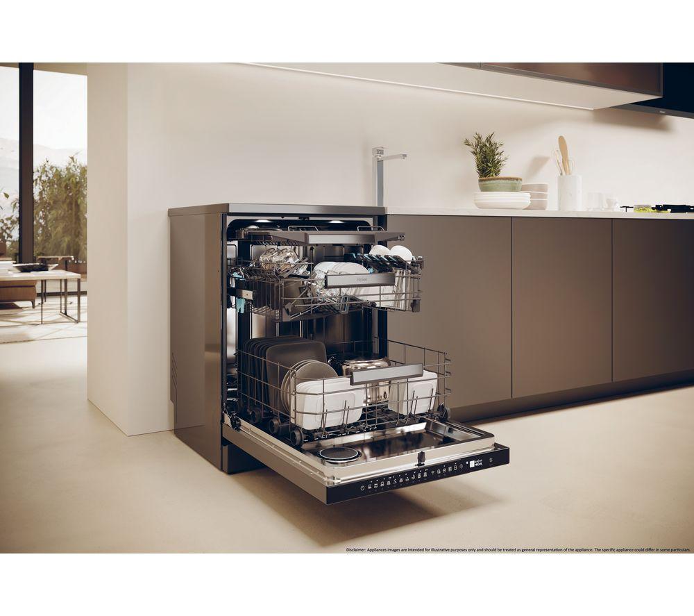 HAIER I Pro Shine 5 XF6B0M3PDA Full-size WiFi-enabled Dishwasher - Graphite