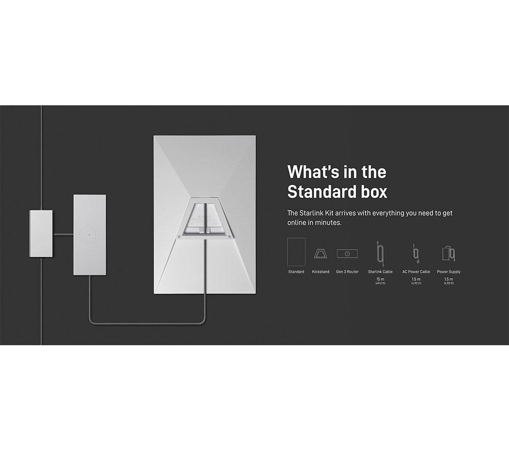 STARLINK Standard Satellite Antenna & WiFi Router Kit (New Gen) - Tri-band