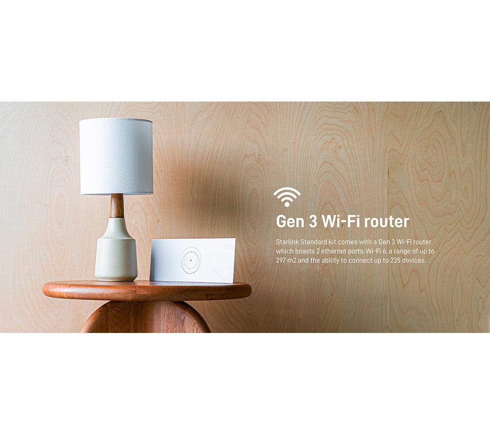 STARLINK Standard Satellite Antenna & WiFi Router Kit (New Gen) - Tri-band