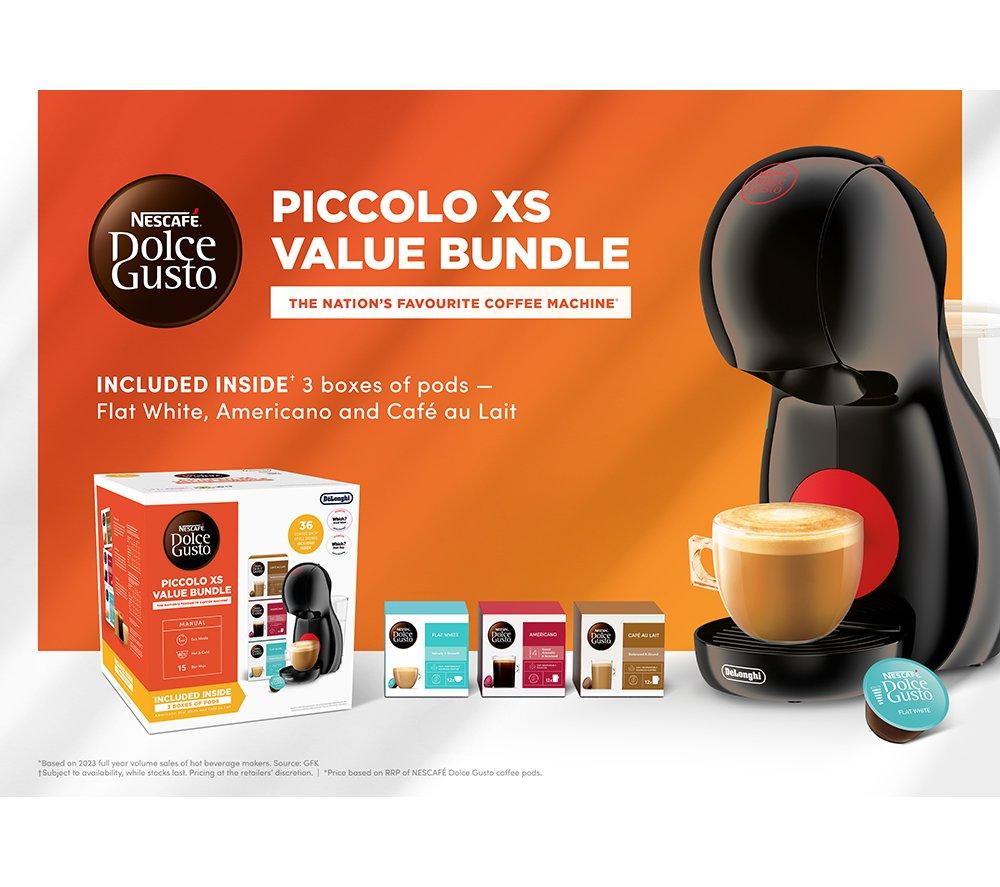DOLCE GUSTO by De’Longhi Cafetera Piccolo XS Bundle - Negra