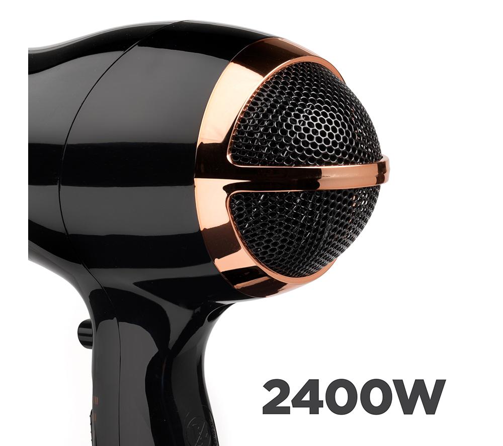 BABYLISS Rose Lustre 5736DU Hair Dryer - Black & Rose Gold