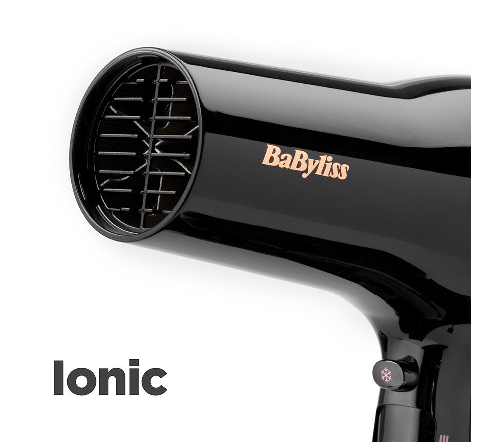 BABYLISS Rose Lustre 5736DU Hair Dryer - Black & Rose Gold