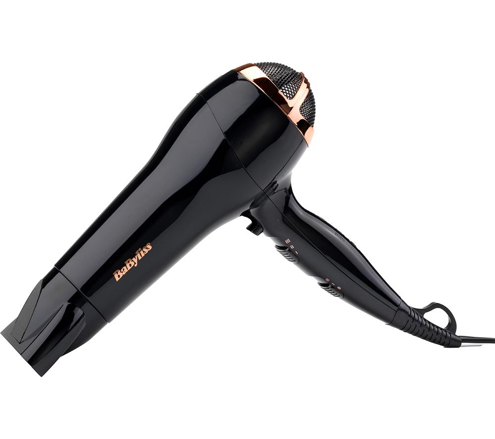 BABYLISS Rose Lustre 5736DU Hair Dryer - Black & Rose Gold