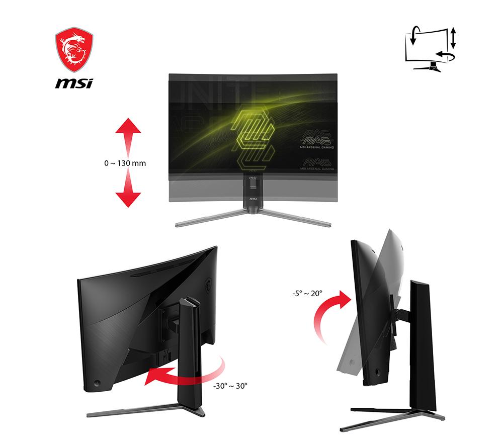 MSI MAG 27CQ6PF Quad HD 27" Curved VA LCD Gaming Monitor - Black
