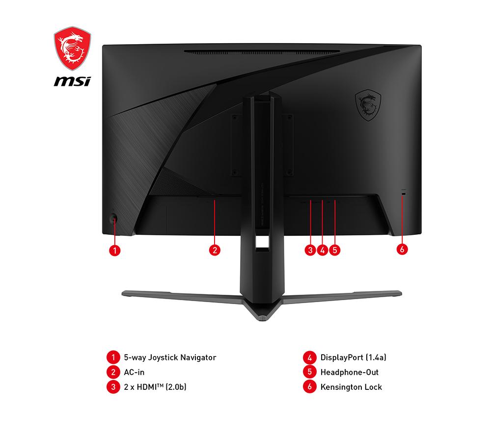 MSI MAG 27CQ6PF Quad HD 27" Curved VA LCD Gaming Monitor - Black