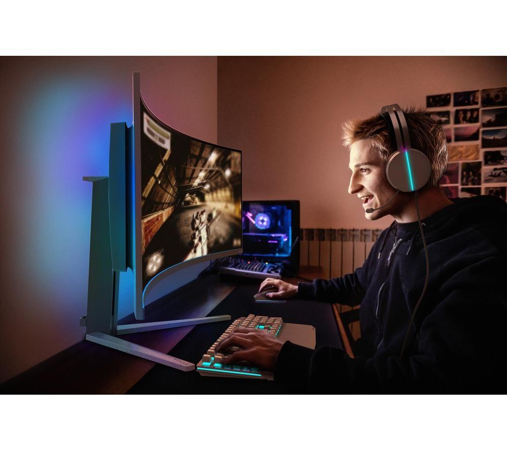 PHILIPS Evnia 8000 49M2C8900L Dual Quad HD 49" Curved Quantum Dot Gaming-Monitor - Weiß