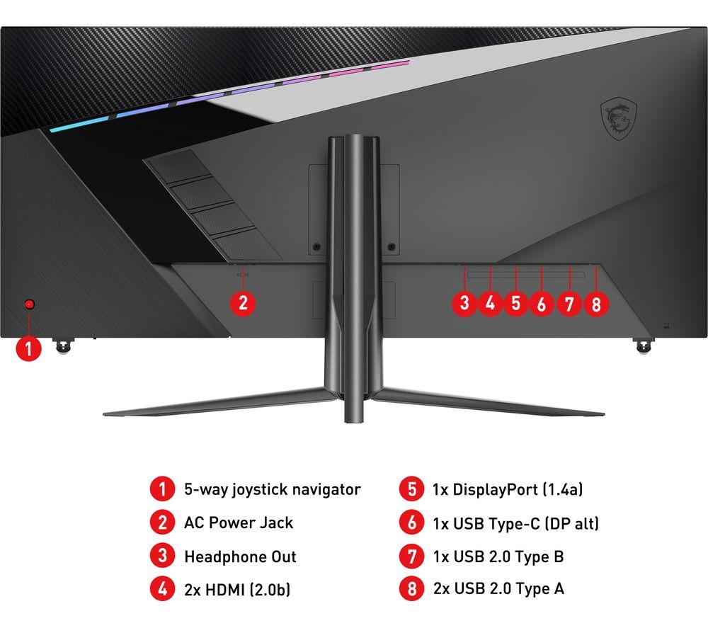 MSI MAG401QR Wide Quad HD 40" IPS LCD Gaming Monitor - Schwarz