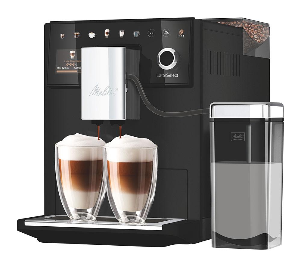 Cafetera automática MELITTA LatteSelect con molinillo integrado - Negra