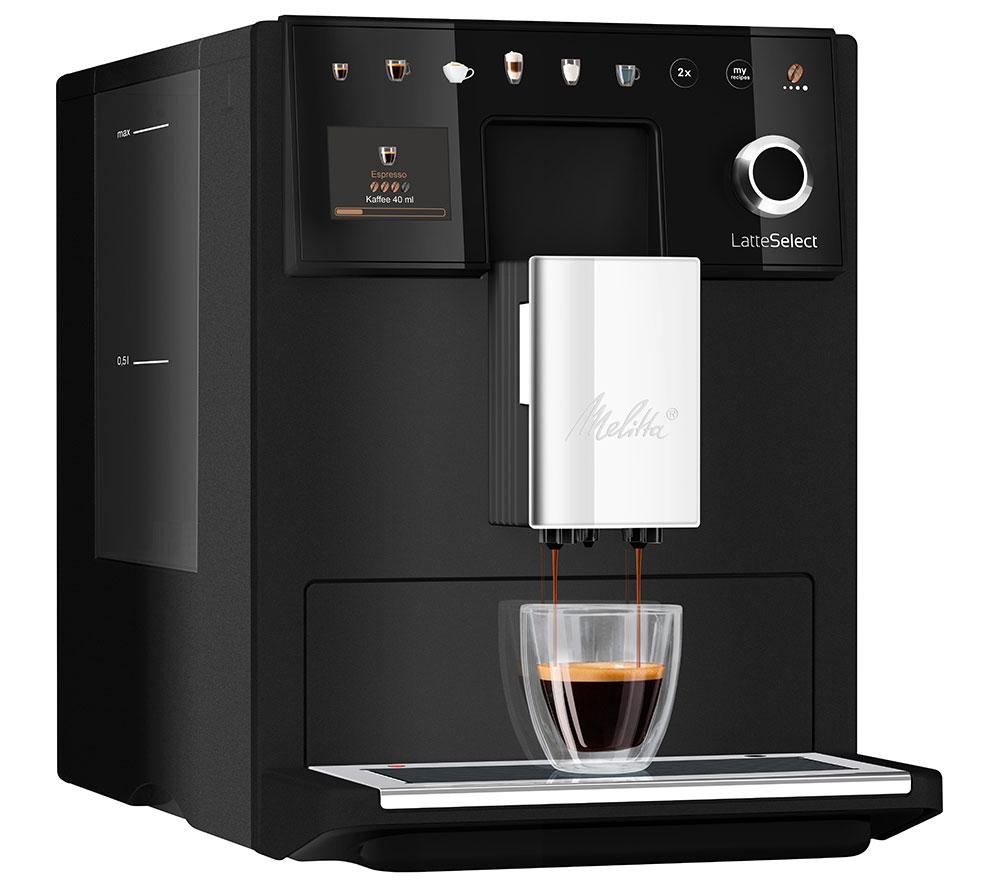 Cafetera automática MELITTA LatteSelect con molinillo integrado - Negra
