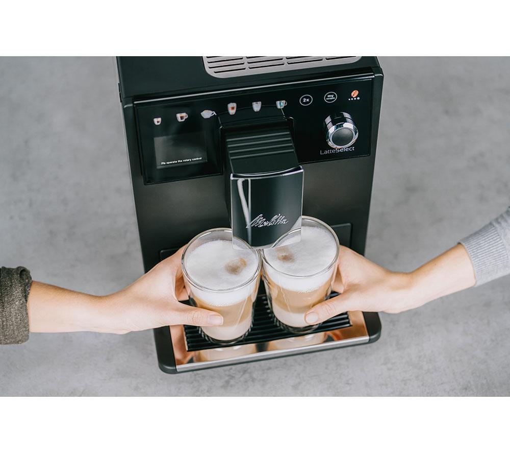 Cafetera automática MELITTA LatteSelect con molinillo integrado - Negra