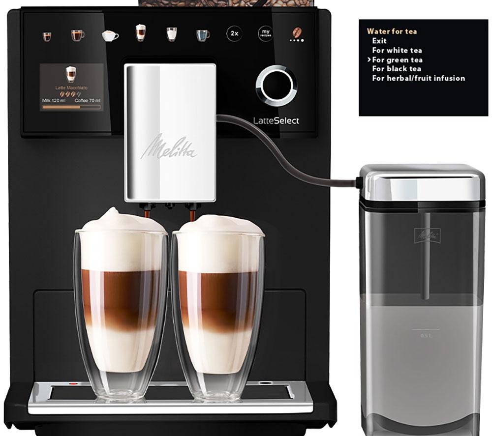 Cafetera automática MELITTA LatteSelect con molinillo integrado - Negra
