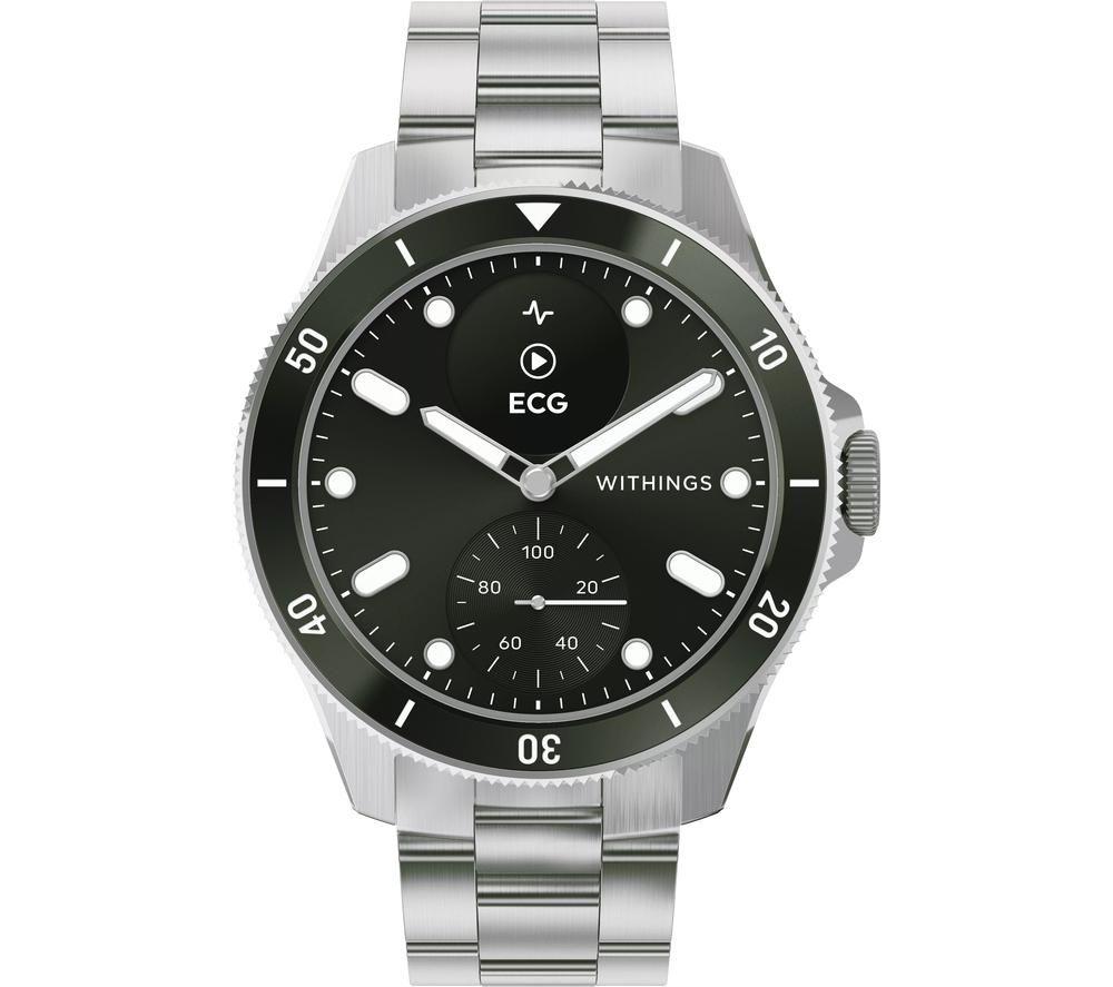 WITHINGS ScanWatch Nova Hybrid Smart Watch - Green, 42 mm