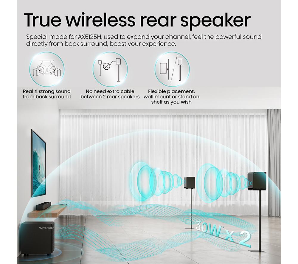 HISENSE AX5125H 5.1.2 Wireless Sound Bar with Dolby Atmos & DTS Virtual:X