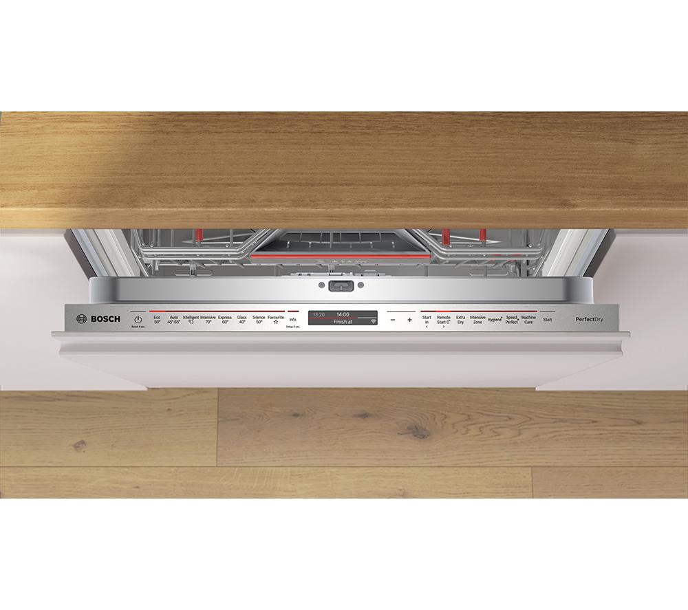Lavavajillas totalmente integrado Bosch Serie 8 Perfect Dry SMD8YCX03G de tamaño estándar con Wi-Fi
