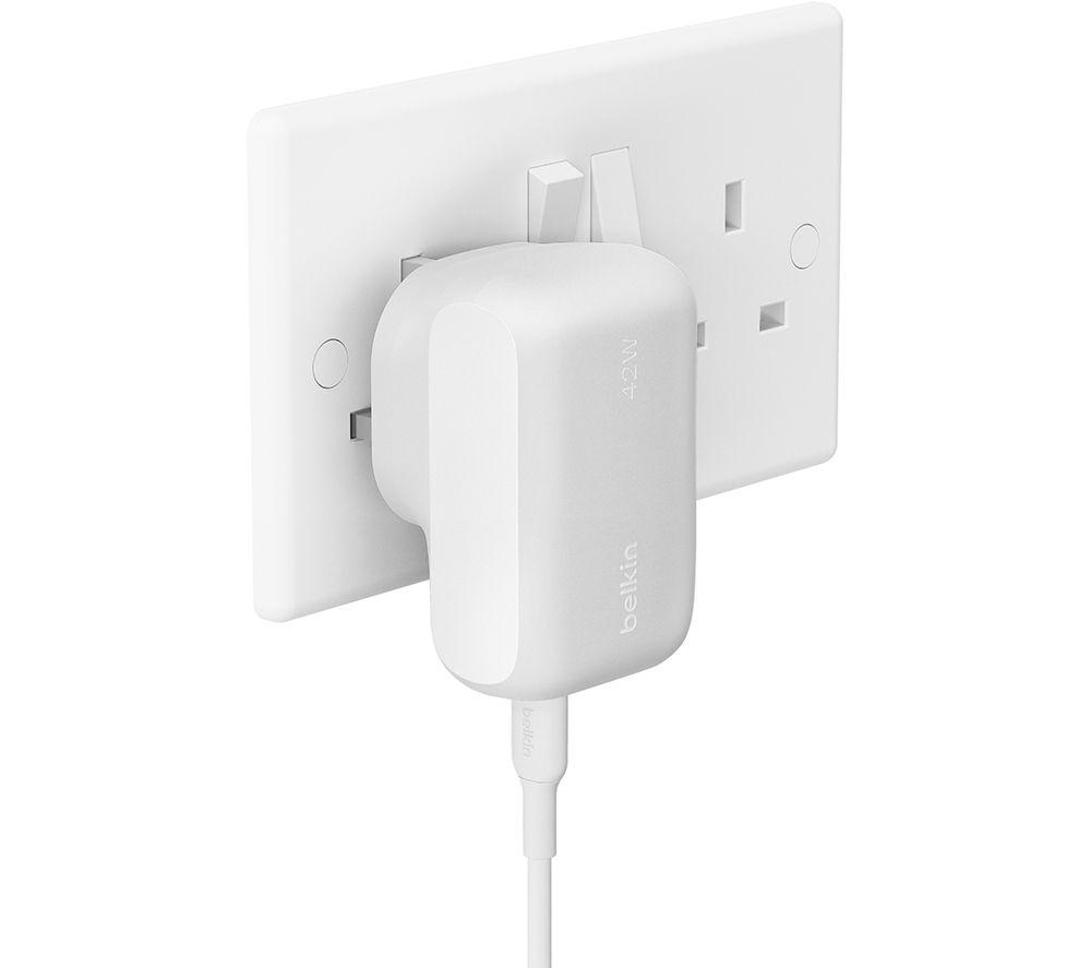 BELKIN WCB009myWH 42 W Dual USB Wall Charger