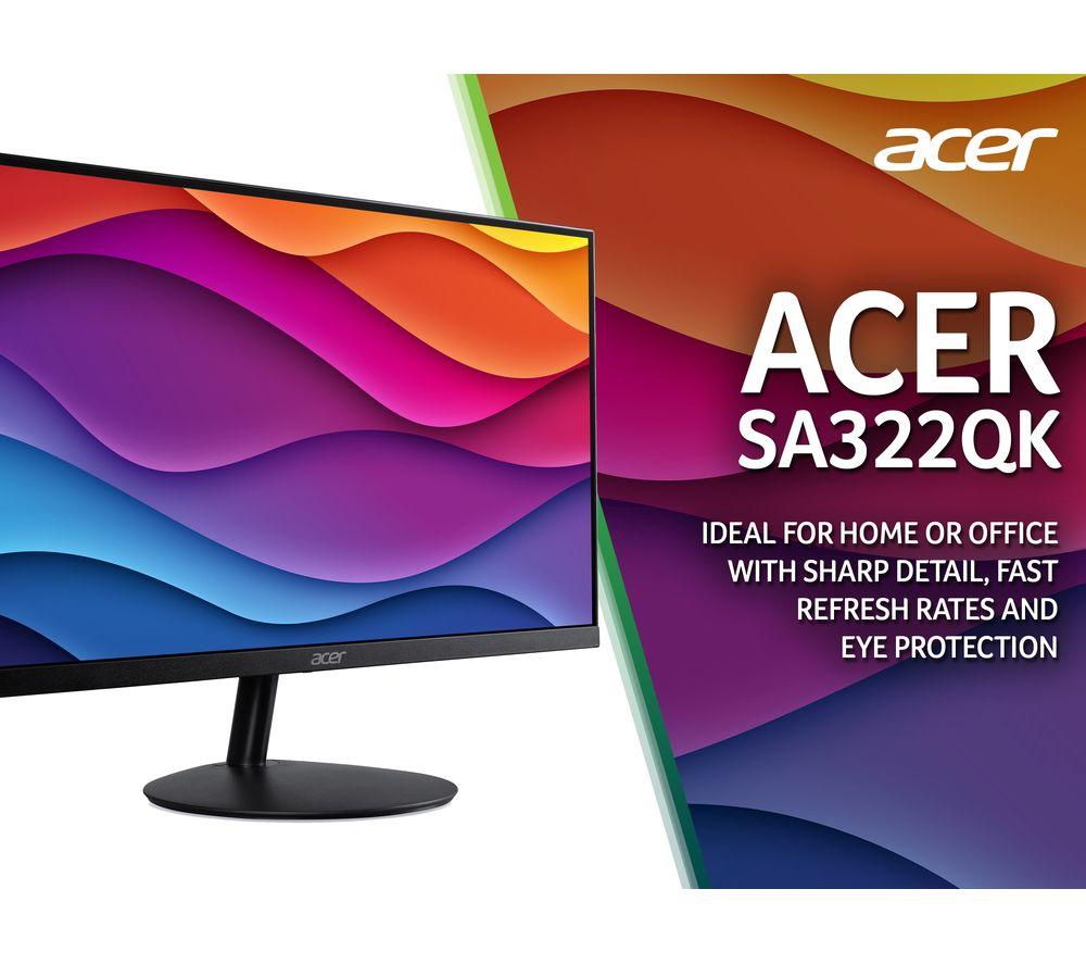 ACER SA322QK 4K Ultra HD 32” VA LCD Monitor - Black