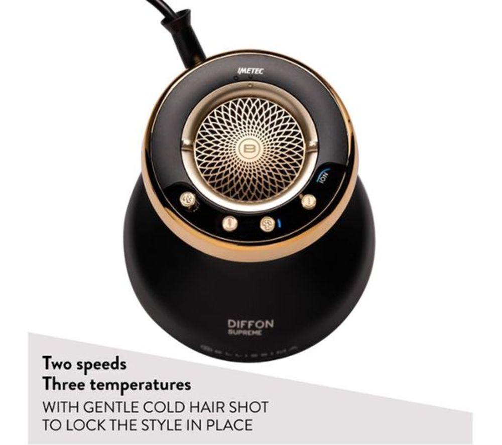BELLISSIMA ITALIA Diffon Supreme Hair Dryer - Black & Gold
