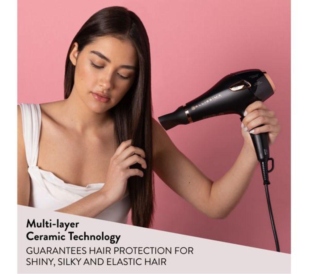 BELLISSIMA ITALIA Ceramic Hair Dryer - Black & Gold