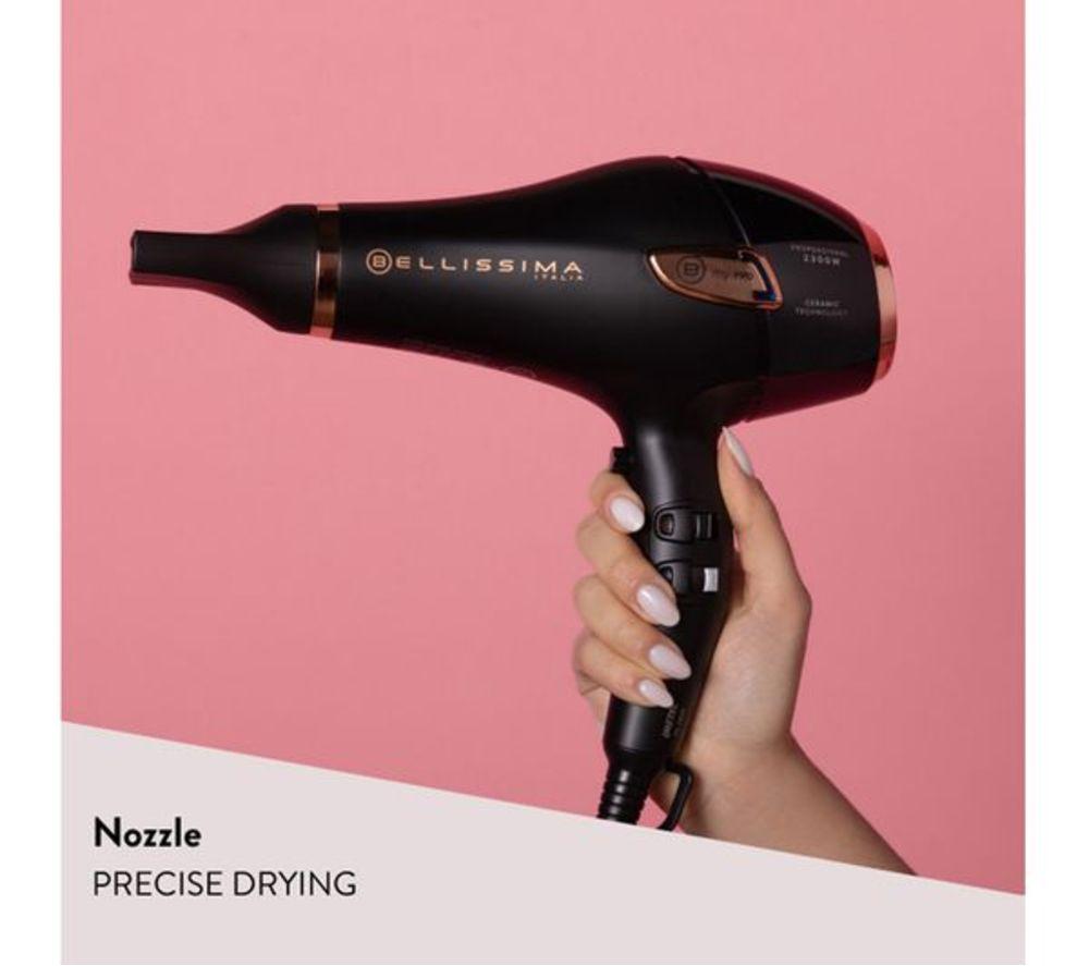 BELLISSIMA ITALIA Ceramic Hair Dryer - Black & Gold