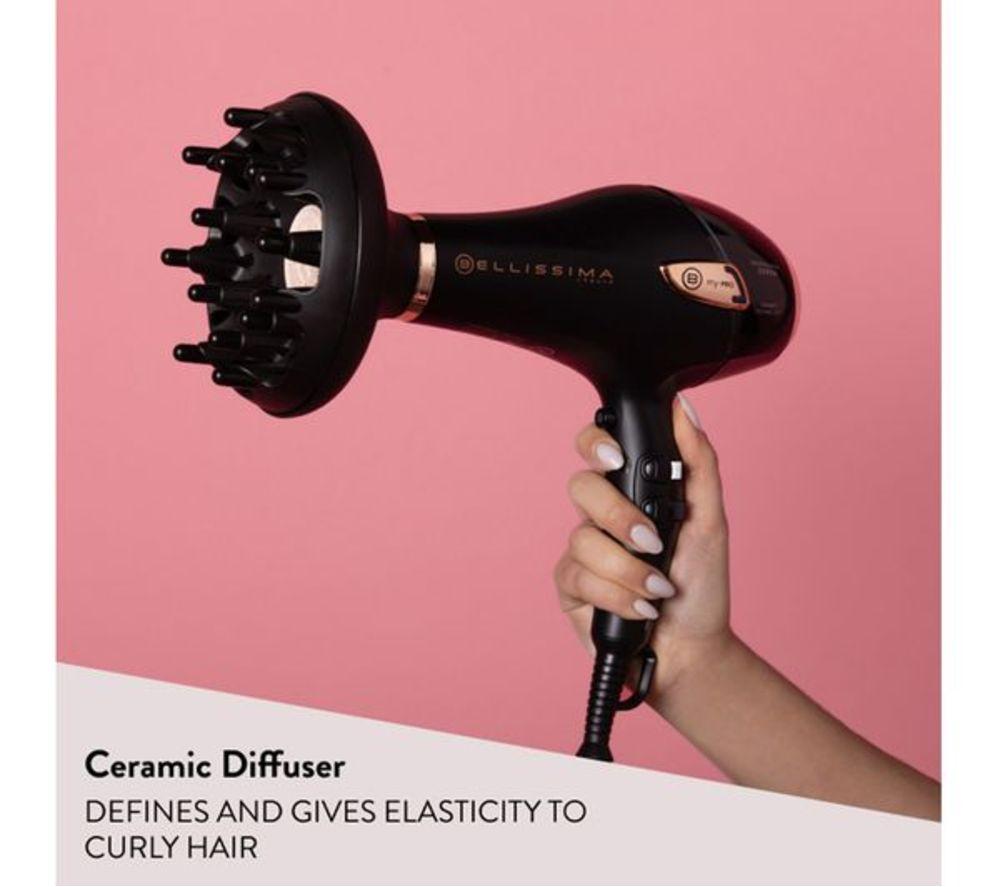 BELLISSIMA ITALIA Ceramic Hair Dryer - Black & Gold