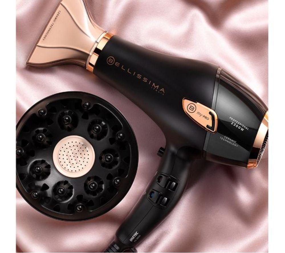 BELLISSIMA ITALIA Ceramic Hair Dryer - Black & Gold