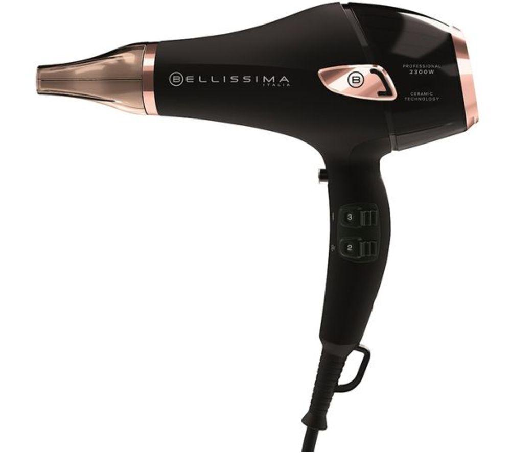 BELLISSIMA ITALIA Ceramic Hair Dryer - Black & Gold