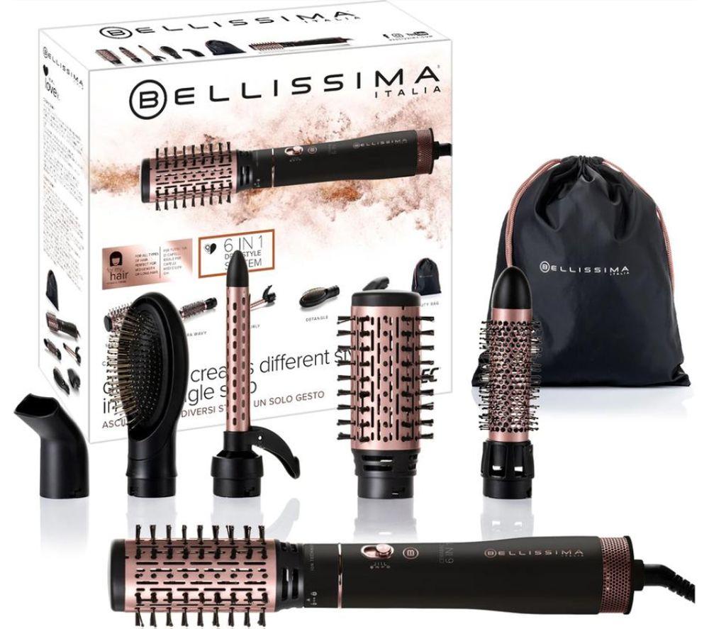 BELLISSIMA Italia Ceramic 6 In 1 Hair Styler - Black & Gold