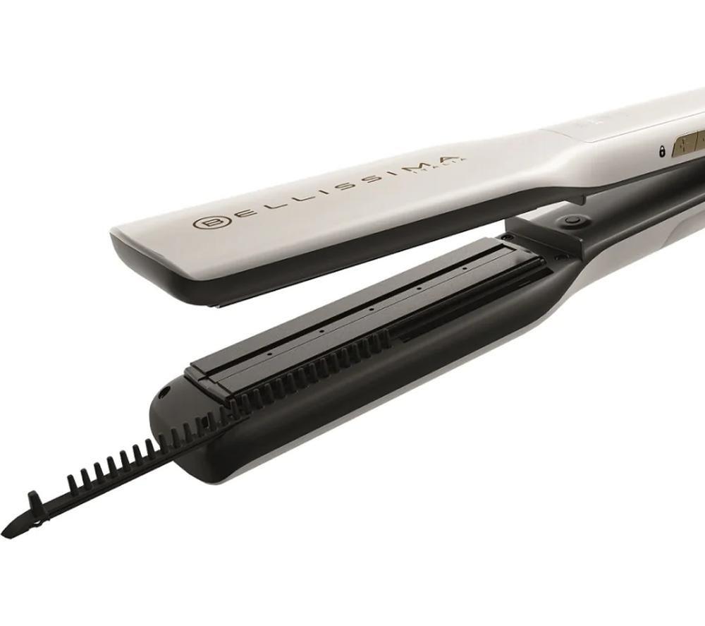 BELLISSIMA ITALIA Steam Elixir Hair Straightener - White & Gold