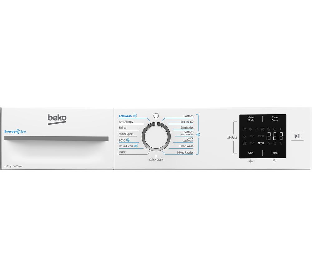 BEKO EnergySpin BM3WT3841W 8 kg 1400 Spin Washing Machine - White